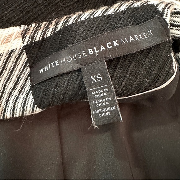 White House Black Market Plaid Moto Coat – Size XS - Picture 12 of 16